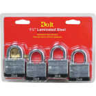 Do it 1-1/2 In. W. Laminated Steel Padlock (4-Pack) Image 1
