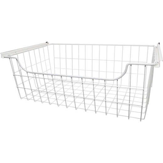 Easy Track 8 In. White Wire Basket