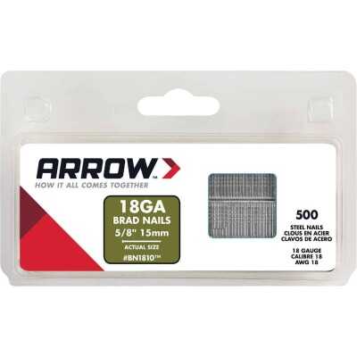 Arrow 18-Gauge Steel Brad Nail, 5/8 In. (1000-Pack)