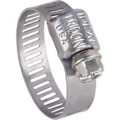 Ideal 5/16 In. - 5/8 In. Stainless Steel Micro-Gear Hose Clamp w/Zinc-Plated Carbon Steel Screw