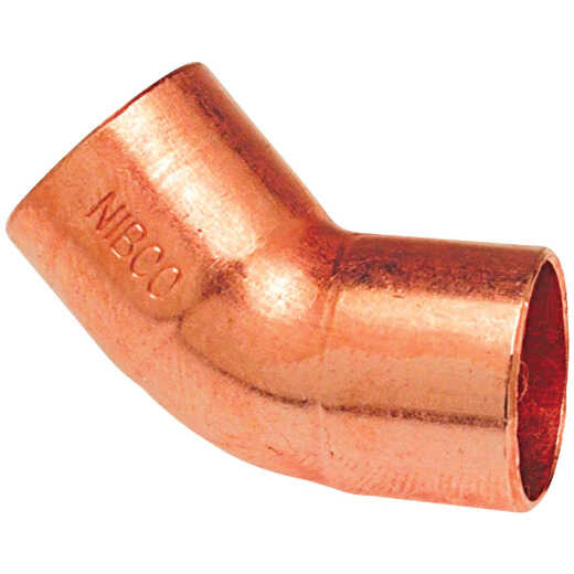 NIBCO 3/8 In. CxC 45 Deg. CxC Copper Elbow (1/8 Bend)