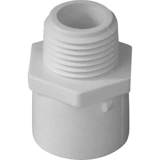 Charlotte Pipe Reducing Schedule 40 4 in. S x 4 in. M.I.P. PVC Adapter